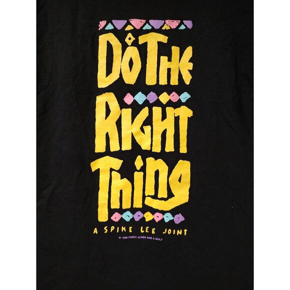 Vintage 1989 Spike Lee Do the Right Thing Shirt with Studio Patch LARGE - RARE - Picture 2 of 8